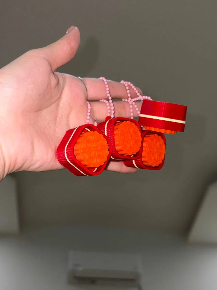 Móc khóa clicky hình bánh trung thu in 3D nhiều màu tại Infinite Makerspace
